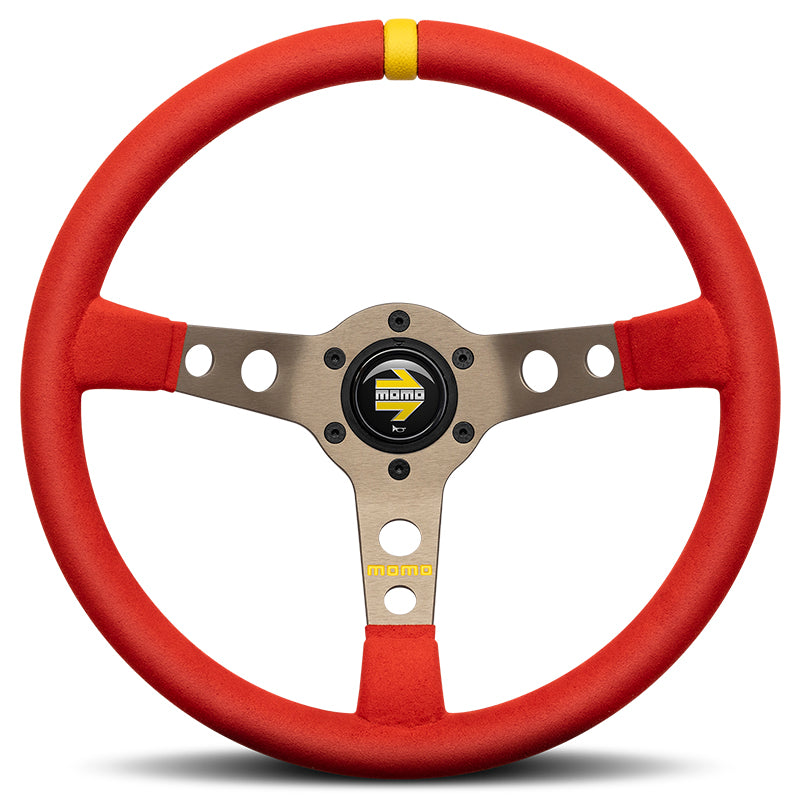 MOMO - Volante MOD. 07 Ø350 mm (microfibra red) - Ravasicorse