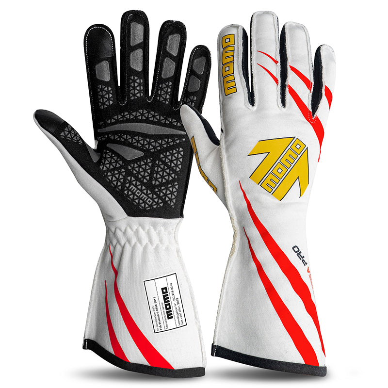 MOMO - Guanti Corsa Pro (white/red) - Ravasicorse
