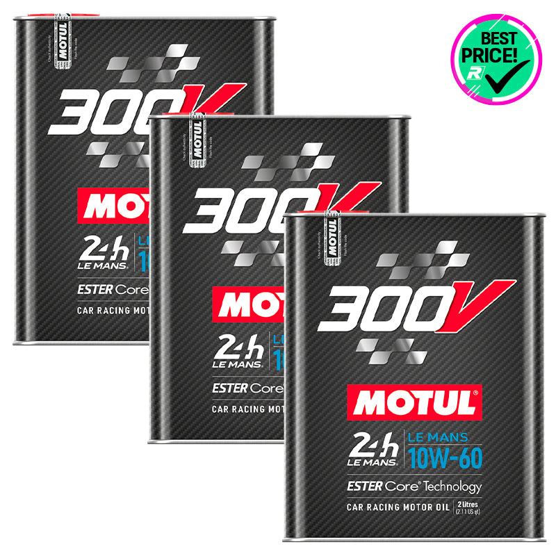 Pack 3 pz. - Motul - Olio motore 300V 10W60 Le Mans 2L - Ravasicorse