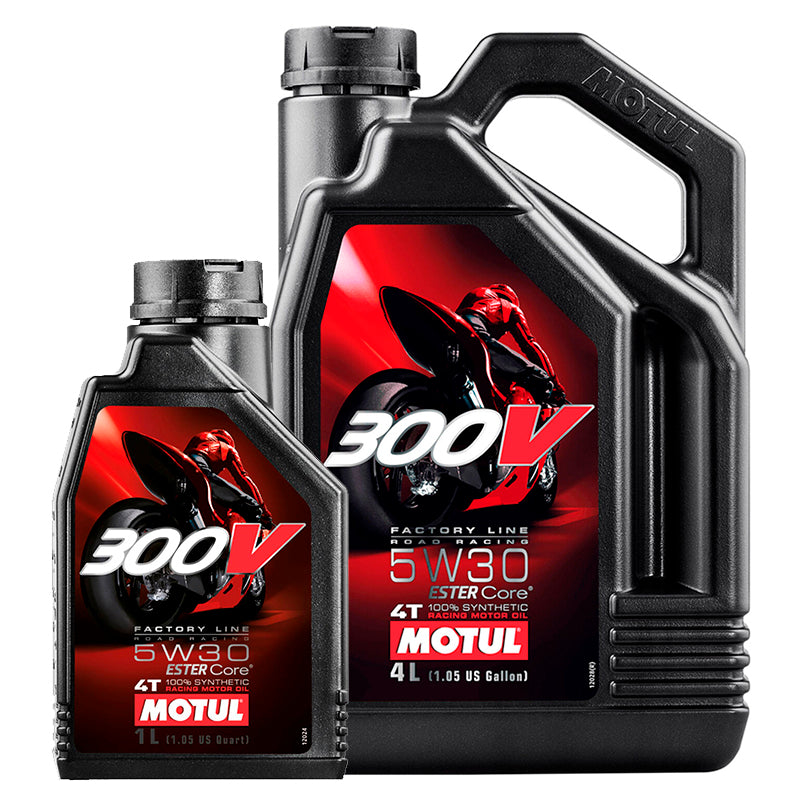 Motul - Olio motore 300V Factory Line Road 5W30 4T (1L-4L) - Ravasicorse