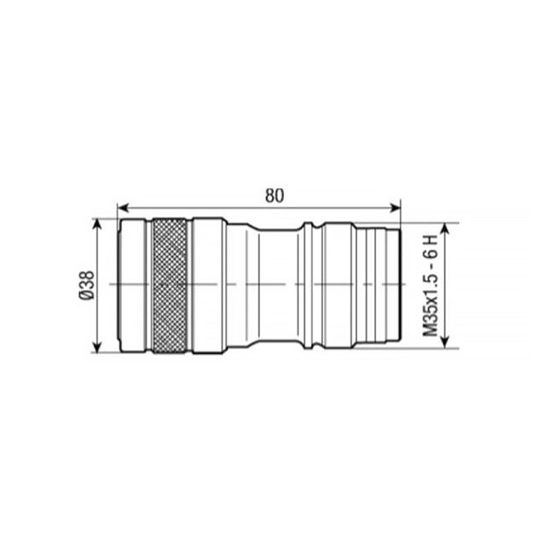 Stäubli - Connettore SPT12 femmina non filettato M35 x 1.5 - Ravasicorse