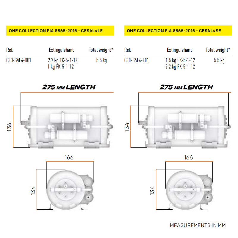 OMP estintori size CESAL4LE - CESAL4SE