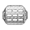 Poggiapiedi co-driver OMP - Alluminio zigrinato 335x330 mm (OA-2060) - Ravasicorse