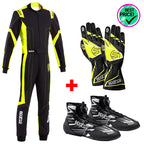 Pack Karting FIA: Sparco - Tuta Thunder Advanced + Scarpe K-Rapid + Guanti K-Attack