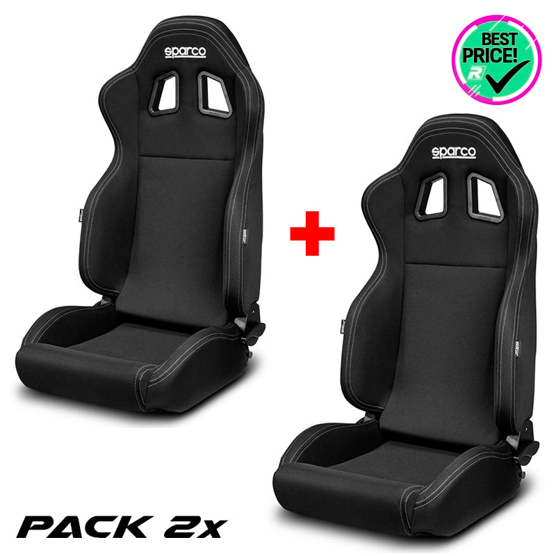 Pack 2 pz. x Sparco - Sedile R100 MY2022 (black / No FIA)