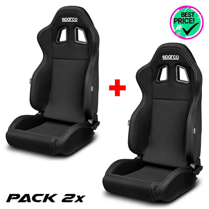 Pack 2 pz. x Sparco - Sedile R100 MY2022 (black / No FIA)
