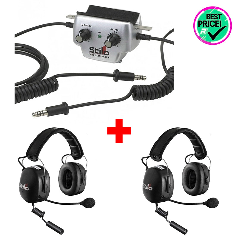 Pack Stilo Pro - 2 x Stilo Headset WRC + Stilo WRC 03 Intercom 9V