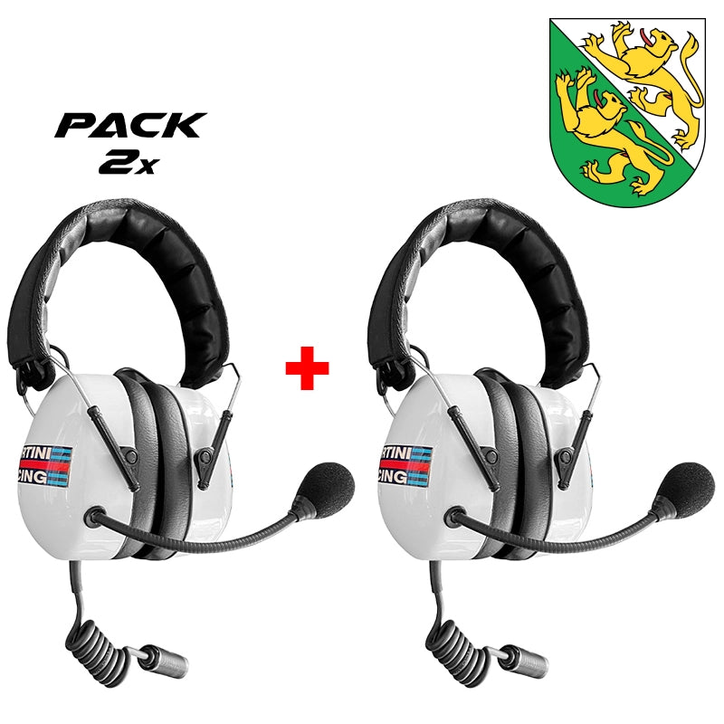 Pack 2 pz. - Stilo - Headset WRC - Special Edition: Martini Racing