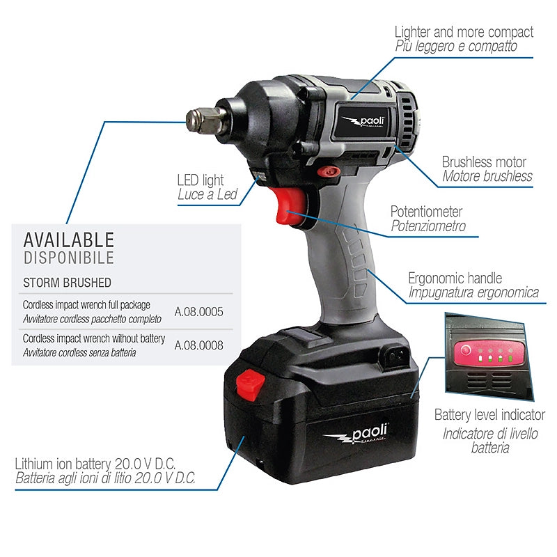 Paoli - Avvitatore cordless Storm 1/2"