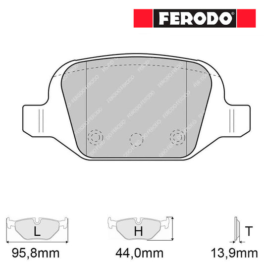 Ferodo - Pastiglie freno 1324 - Abarth 500/595/695 [Lucas/TRW brake calipers] - Rear