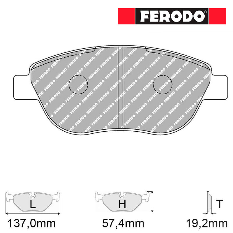 Ferodo - Pastiglie freno 1467 - Abarth 500/595/695 [Bosch brake calipers] - Front