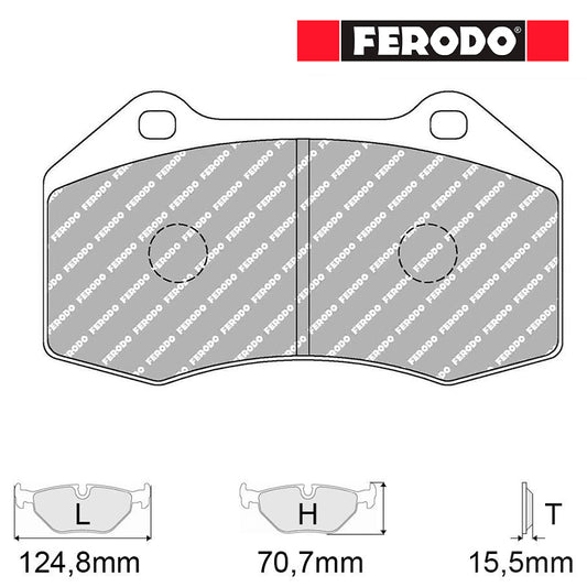 Ferodo - Pastiglie freno 1667 - Abarth 500/595/695 [Brembo brake calipers] - Front