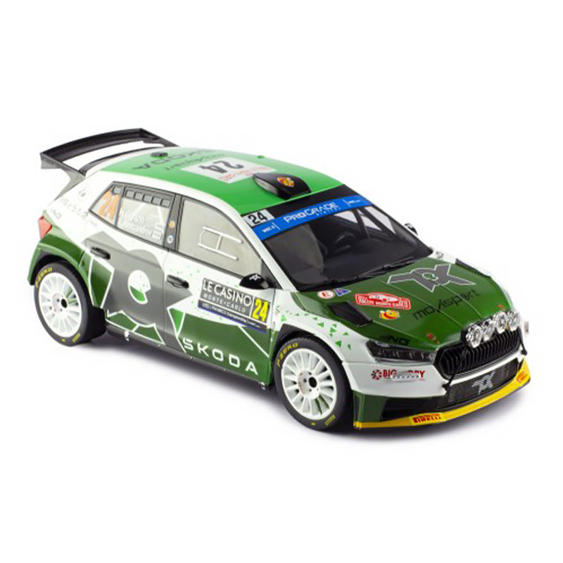 IXO Models - Skoda Fabia Rally2 (2023) #24 N.Gryazin - K.Aleksandrov Rallye Monte-Carlo 2023 (1:18)