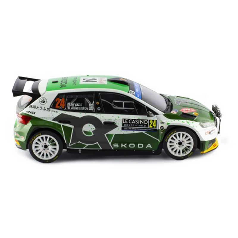 IXO Models - Skoda Fabia Rally2 (2023) #24 N.Gryazin - K.Aleksandrov Rallye Monte-Carlo 2023 (1:18)