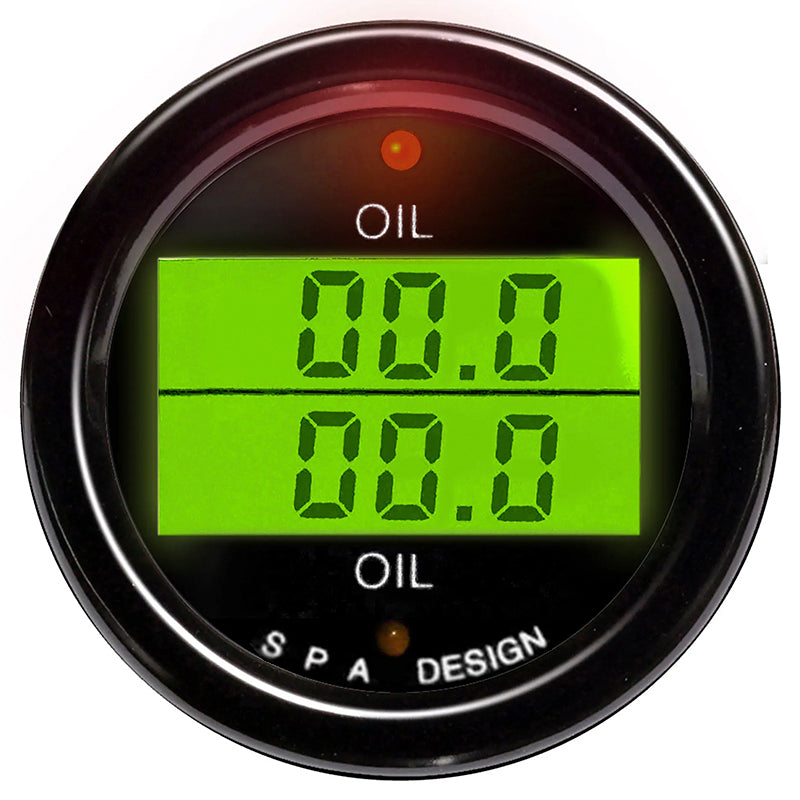 SPA - Manometro digitale a 2 misurazioni: pressione olio / temperatura olio