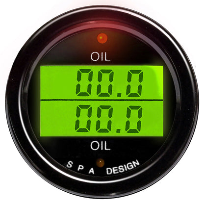 SPA - Manometro digitale a 2 misurazioni: pressione olio / temperatura olio