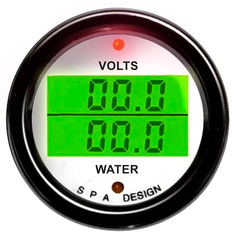 SPA - Manometro digitale a 2 misurazioni: volts / temperatura acqua