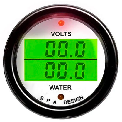 SPA - Manometro digitale a 2 misurazioni: volts / temperatura acqua