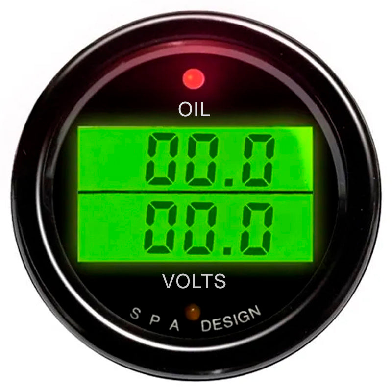 SPA - Manometro digitale a 2 misurazioni: pressione olio / volts