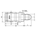 Stäubli - Connettore SPH 03/BA maschio con filetto JIC UNF 3/8 x 24 (dash 3 - giallo) - Ravasicorse