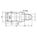 Stäubli - Connettore SPH 03/BA maschio con filetto JIC UNF 7/16 x 20 (dash 4 - rosso) - Ravasicorse