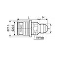 Stäubli - Connettore SPT05 femmina con filetto JIC UNF 9/16 x 18 (dash 6) - Ravasicorse