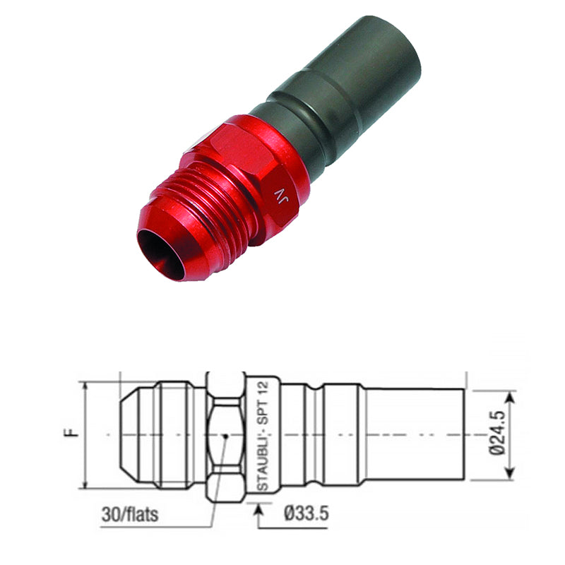 Stäubli - Connettore SPT12 maschio con filetto JIC UNF 1 1/16 x 12 - Ravasicorse
