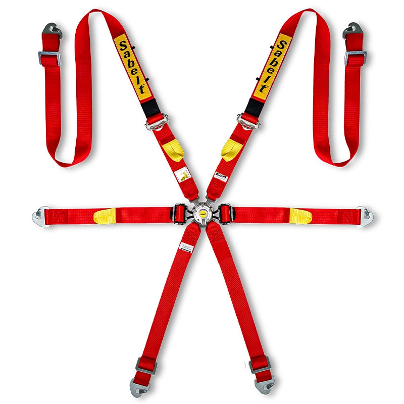 Cintura Sabelt - 6 punti Enduro FIA 8853-2016 (red)
