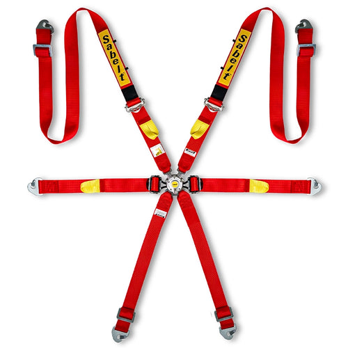 Cintura Sabelt - 6 punti Enduro FIA 8853-2016 (red)