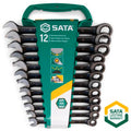 SATA - Set chiavi combinate metriche a cricchetto - Black Edition (12 pz) - Ravasicorse