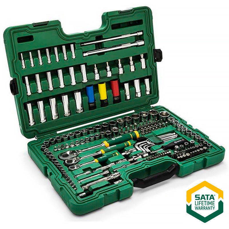 SATA - Set esagonale metrico 1/4", 3/8" e 1/2" (180 pz) - Ravasicorse