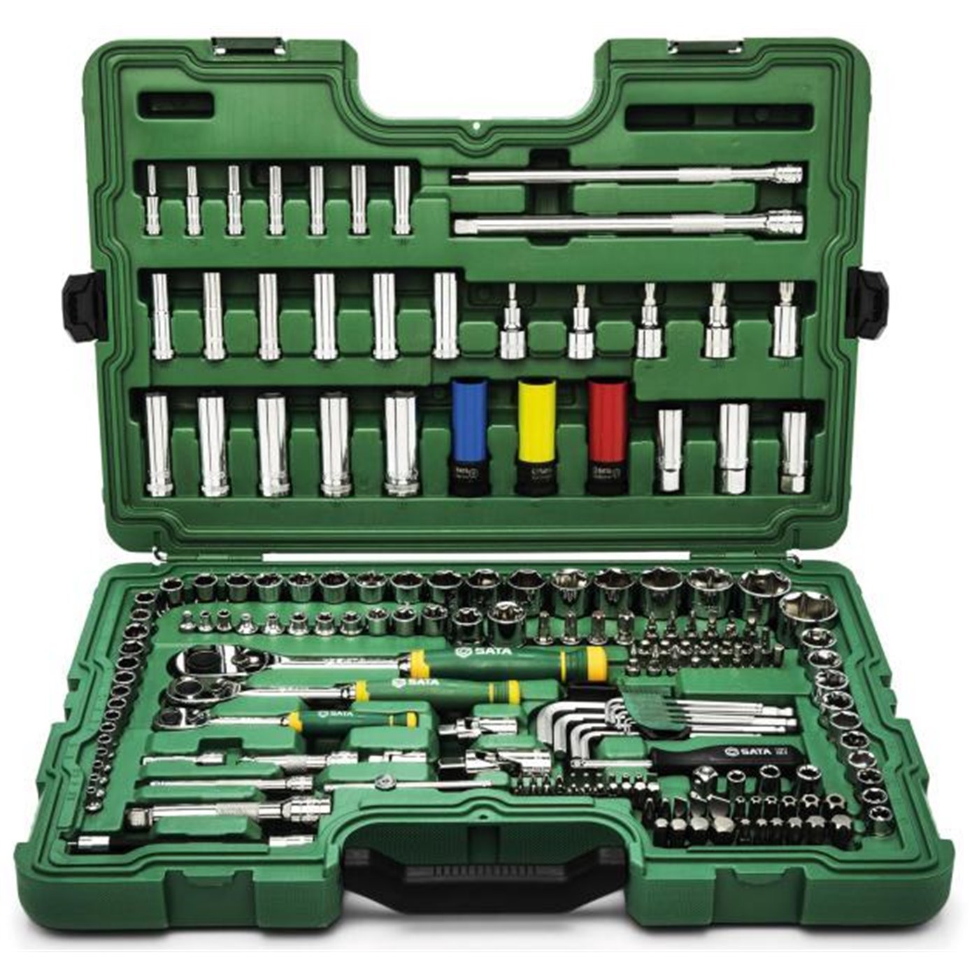 SATA - Set esagonale metrico 1/4", 3/8" e 1/2" (180 pz) - Ravasicorse