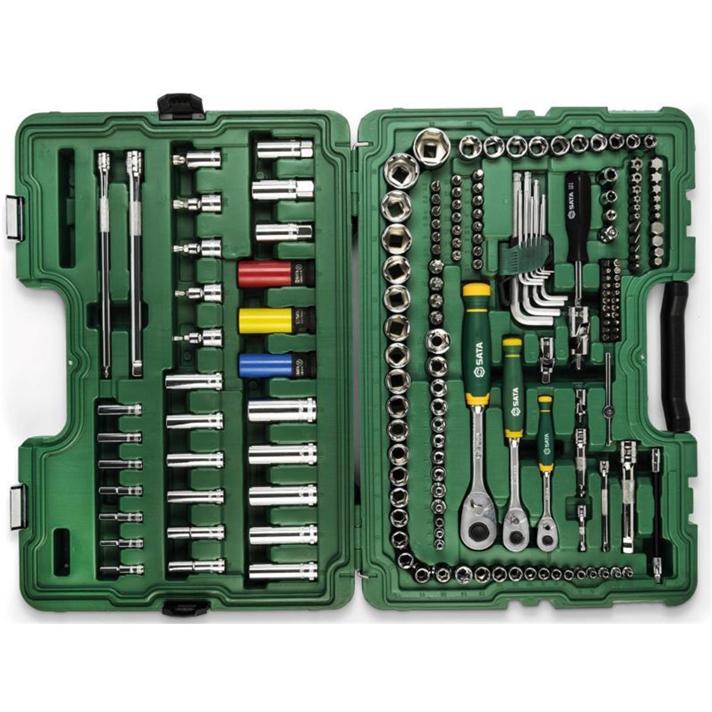 SATA - Set esagonale metrico 1/4", 3/8" e 1/2" (180 pz) - Ravasicorse