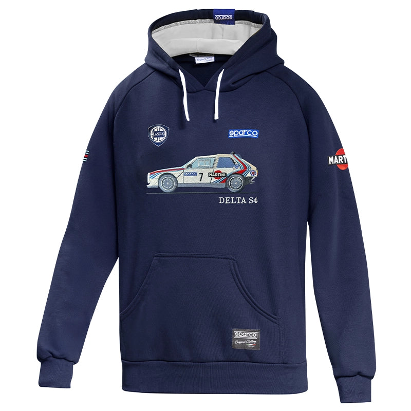 Sparco - Felpa hoodie Lancia Delta S4 Martini Racing (blue)