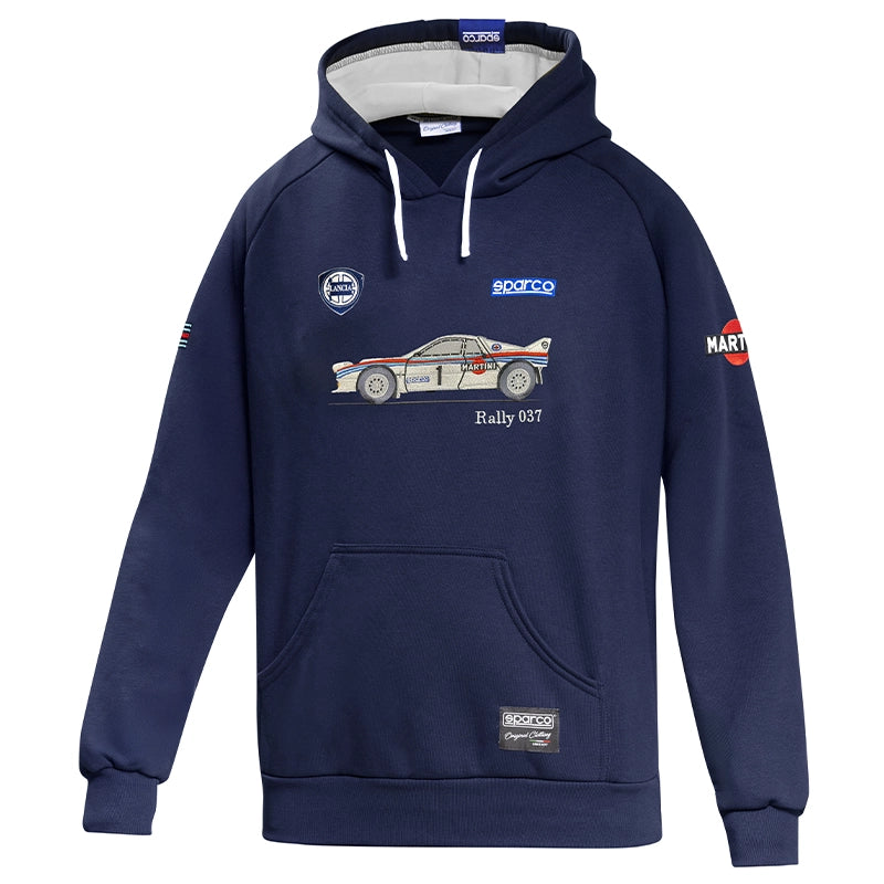 Sparco - Felpa hoodie Lancia Rally 037 Martini Racing (blue)