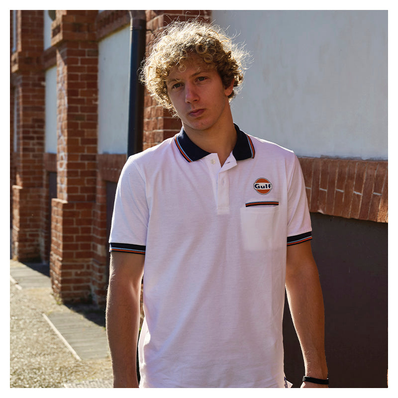 Sparco - Polo piquet pocket Gulf (white) - Ravasicorse