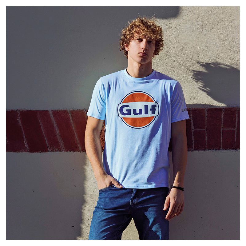 Sparco - T-Shirt logo Gulf (light blue) - Ravasicorse