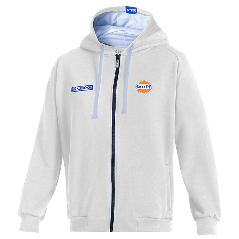 Sparco - Hoodie zip logo Gulf (white) - Ravasicorse