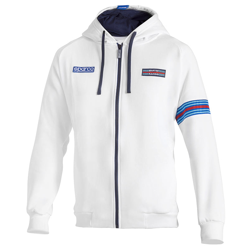 Sparco - Hoodie full zip Martini Racing (white) - Ravasicorse