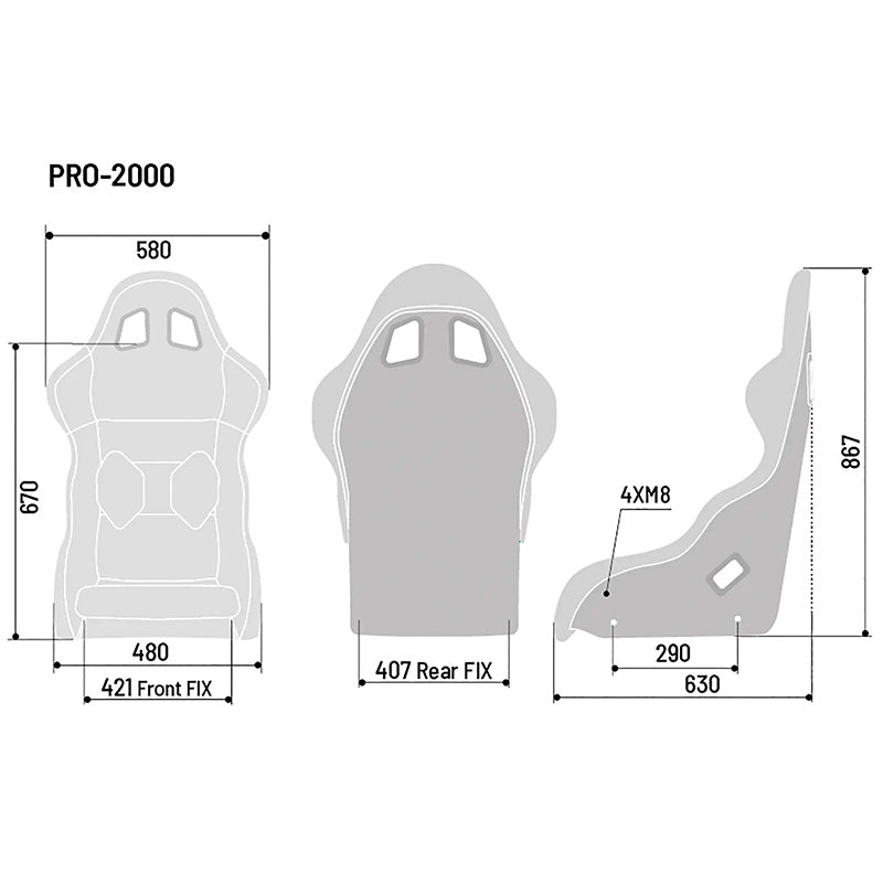 Sparco - Sedile Pro 2000 QRT - Martini Racing (Grey) - Ravasicorse