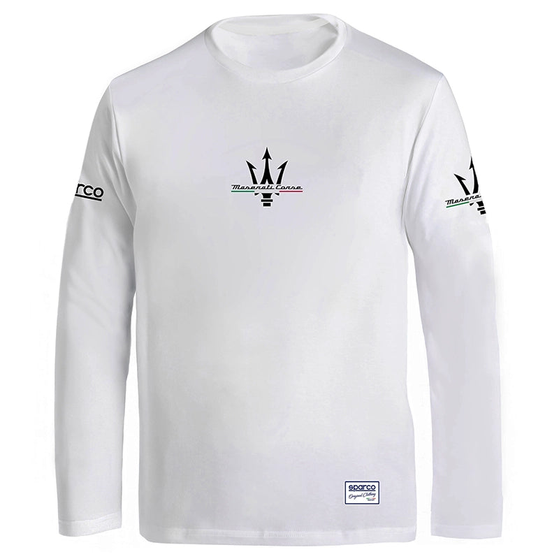 Sparco - T-shirt a manica lunga Maserati Corse (white)