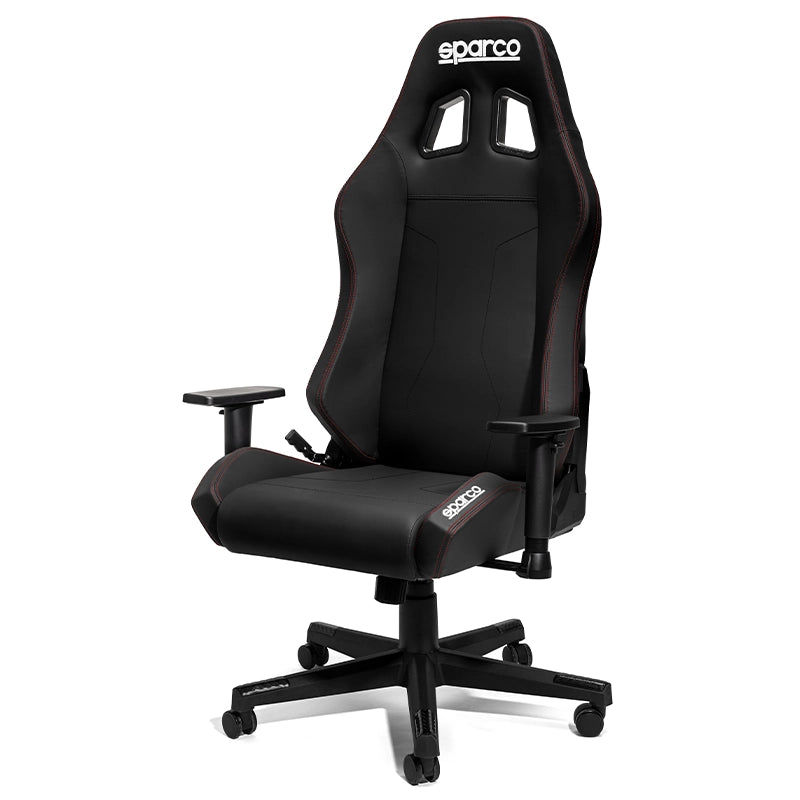 Sparco - Poltrona Coach (nera con cuciture rosse)