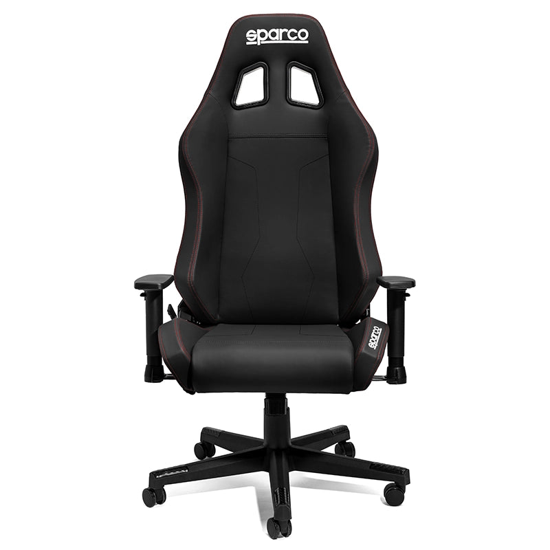 Sparco - Poltrona Coach (nera con cuciture rosse)