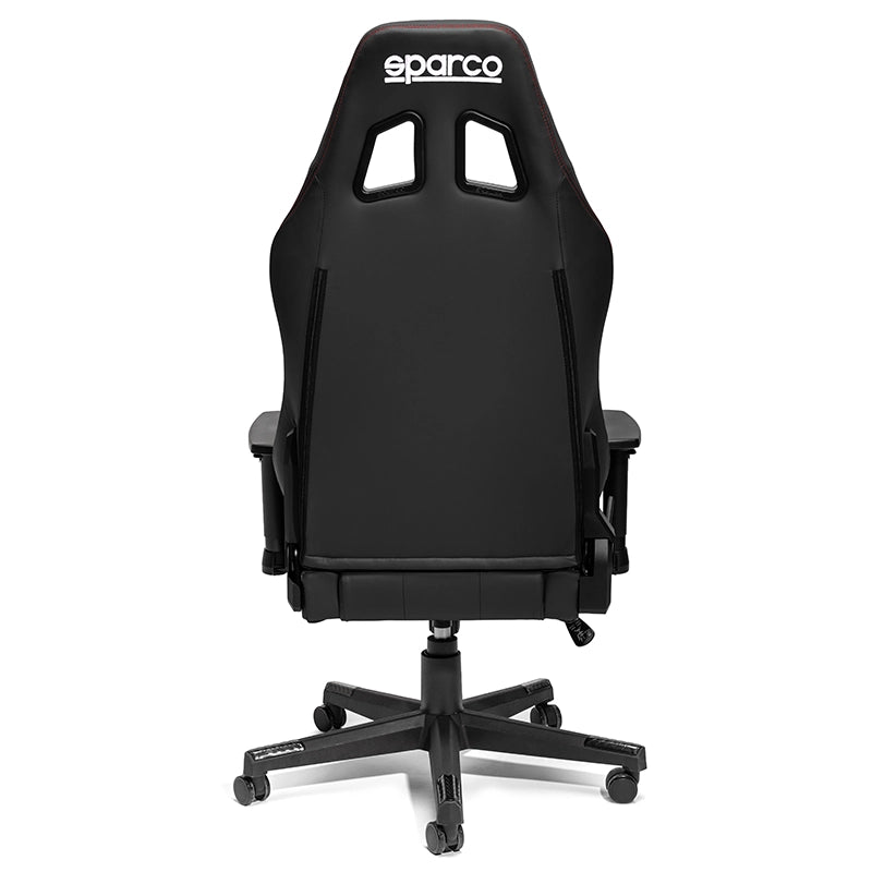 Sparco - Poltrona Coach (nera con cuciture rosse)