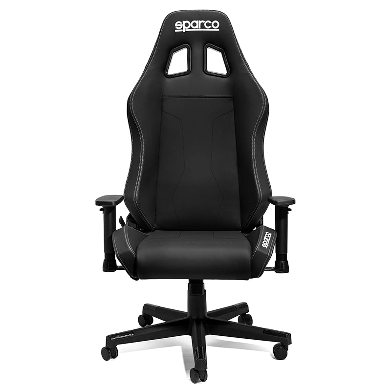 Sparco - Poltrona Coach (nera con cuciture argento)