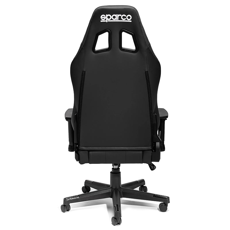 Sparco - Poltrona Coach (nera con cuciture argento)