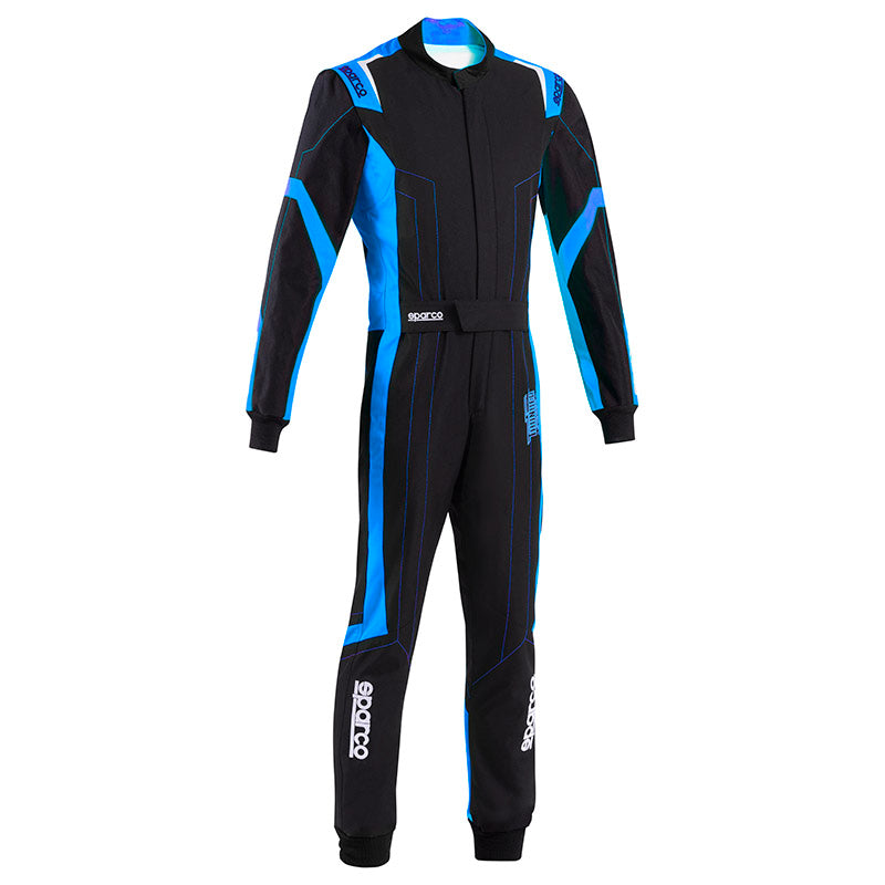 Sparco - Tuta kart Thunder Advanced (black/blue - FIA 8877-2022) - Ravasicorse