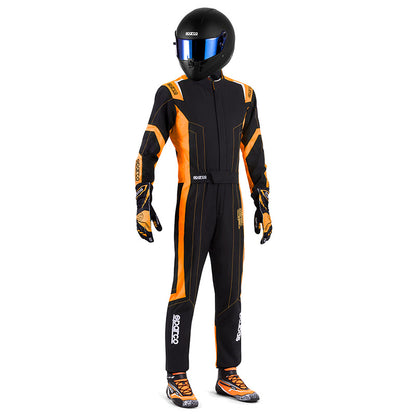 Sparco - Tuta kart Thunder Advanced (black/orange - FIA 8877-2022) - Ravasicorse
