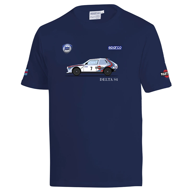 Sparco - T-Shirt Lancia Delta S4 Martini Racing (blue)