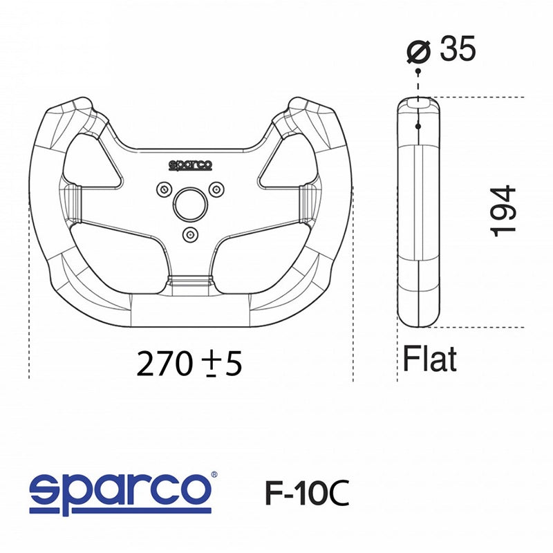 Sparco - Volante F-10C carbon - Suede leather
